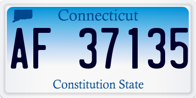 CT license plate AF37135