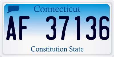 CT license plate AF37136