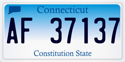 CT license plate AF37137