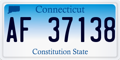 CT license plate AF37138