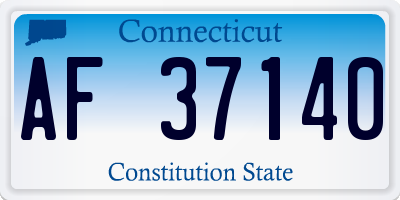 CT license plate AF37140
