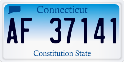 CT license plate AF37141