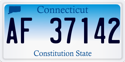 CT license plate AF37142