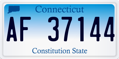 CT license plate AF37144