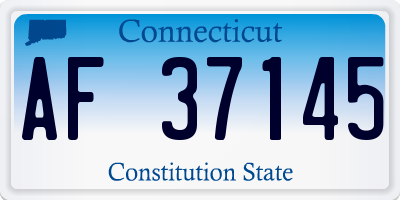 CT license plate AF37145