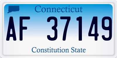 CT license plate AF37149