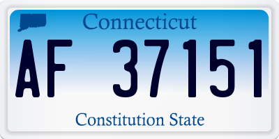 CT license plate AF37151