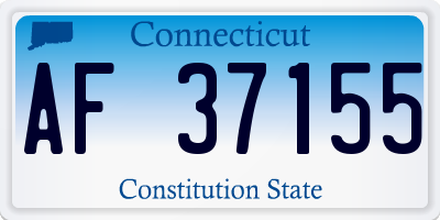 CT license plate AF37155
