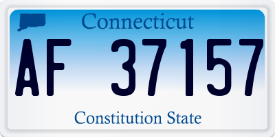 CT license plate AF37157