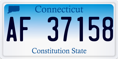 CT license plate AF37158