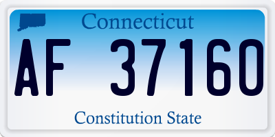 CT license plate AF37160