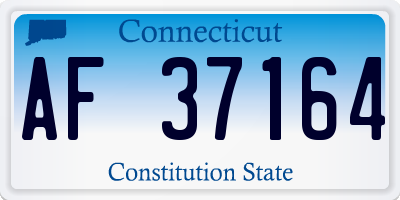 CT license plate AF37164