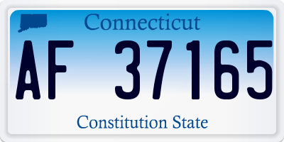 CT license plate AF37165