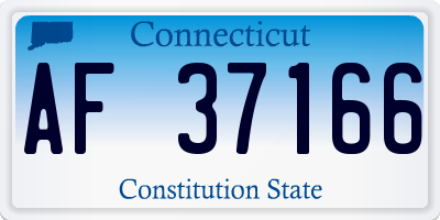 CT license plate AF37166