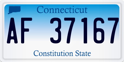 CT license plate AF37167