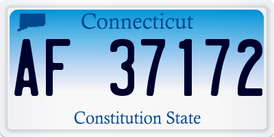 CT license plate AF37172