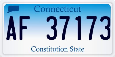 CT license plate AF37173