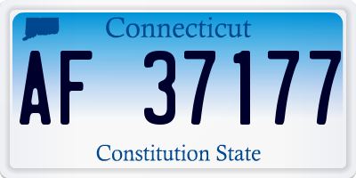 CT license plate AF37177