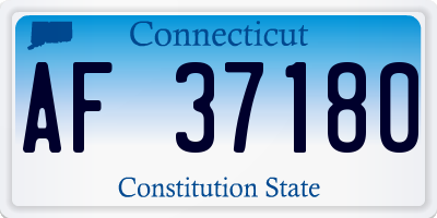 CT license plate AF37180