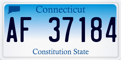 CT license plate AF37184