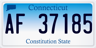 CT license plate AF37185