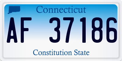CT license plate AF37186