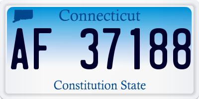 CT license plate AF37188