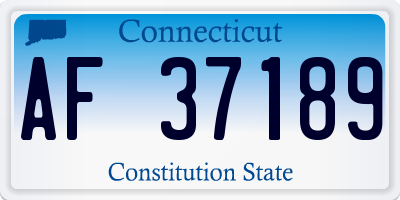 CT license plate AF37189