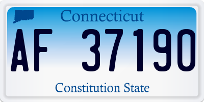 CT license plate AF37190