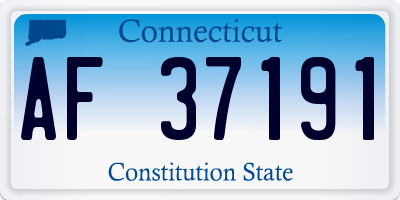CT license plate AF37191