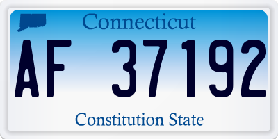 CT license plate AF37192