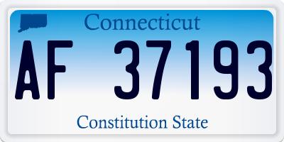 CT license plate AF37193