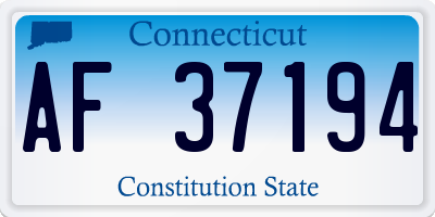 CT license plate AF37194