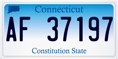 CT license plate AF37197