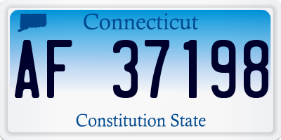 CT license plate AF37198