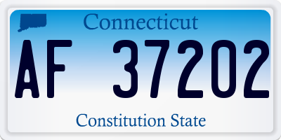 CT license plate AF37202