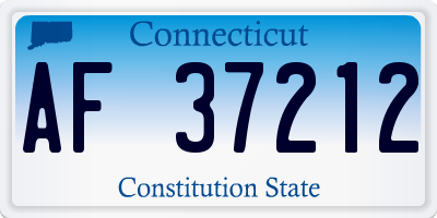 CT license plate AF37212