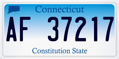 CT license plate AF37217
