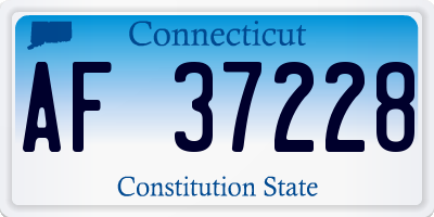 CT license plate AF37228