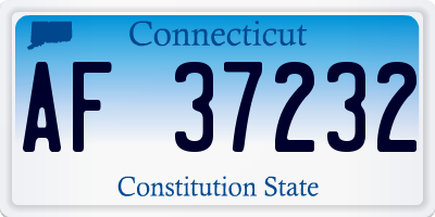 CT license plate AF37232