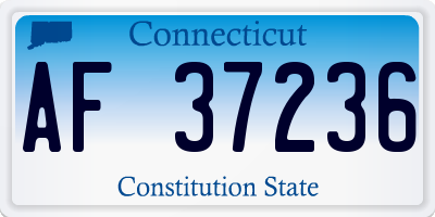 CT license plate AF37236