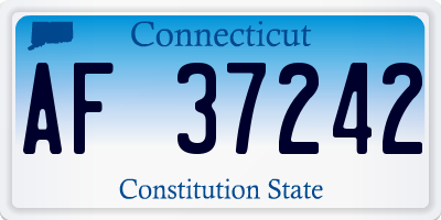 CT license plate AF37242