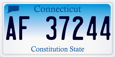 CT license plate AF37244