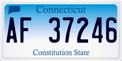 CT license plate AF37246
