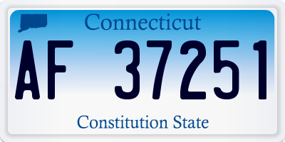CT license plate AF37251