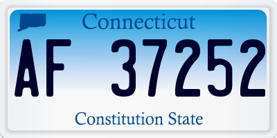 CT license plate AF37252