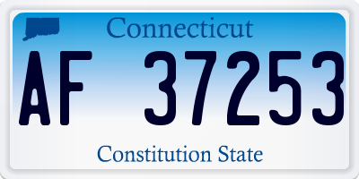 CT license plate AF37253