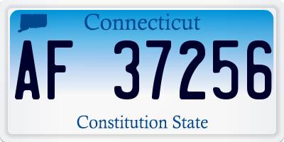 CT license plate AF37256