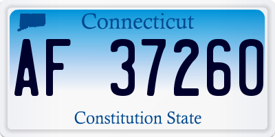 CT license plate AF37260