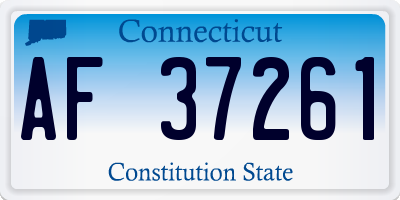 CT license plate AF37261